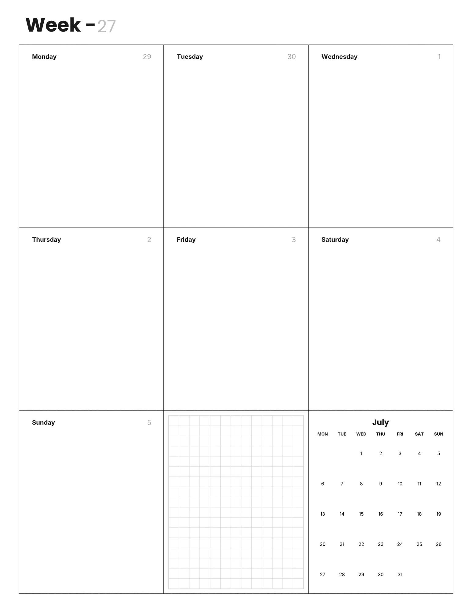 Boxed weekly