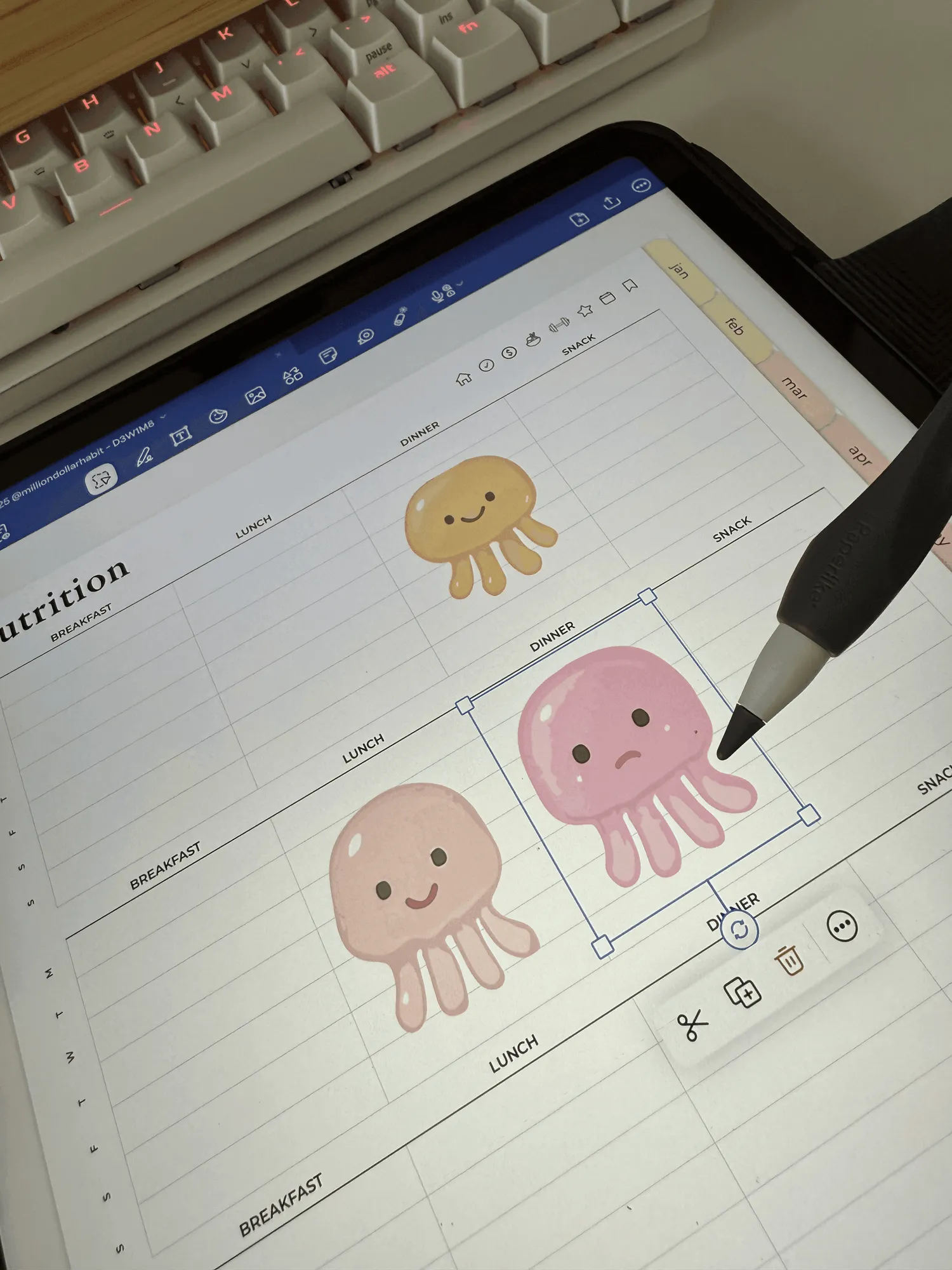 Moody Jellyfish Sticker Kit — image 3 of 6