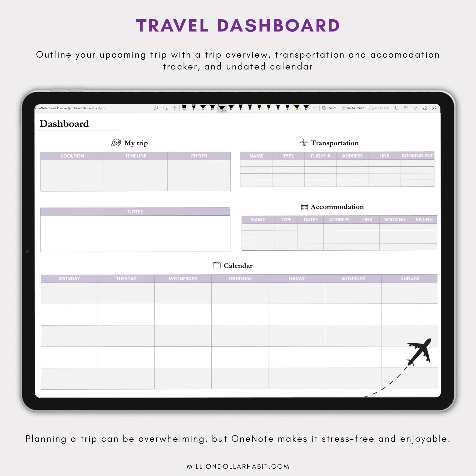 OneNote Travel Planner — image 3 of 8