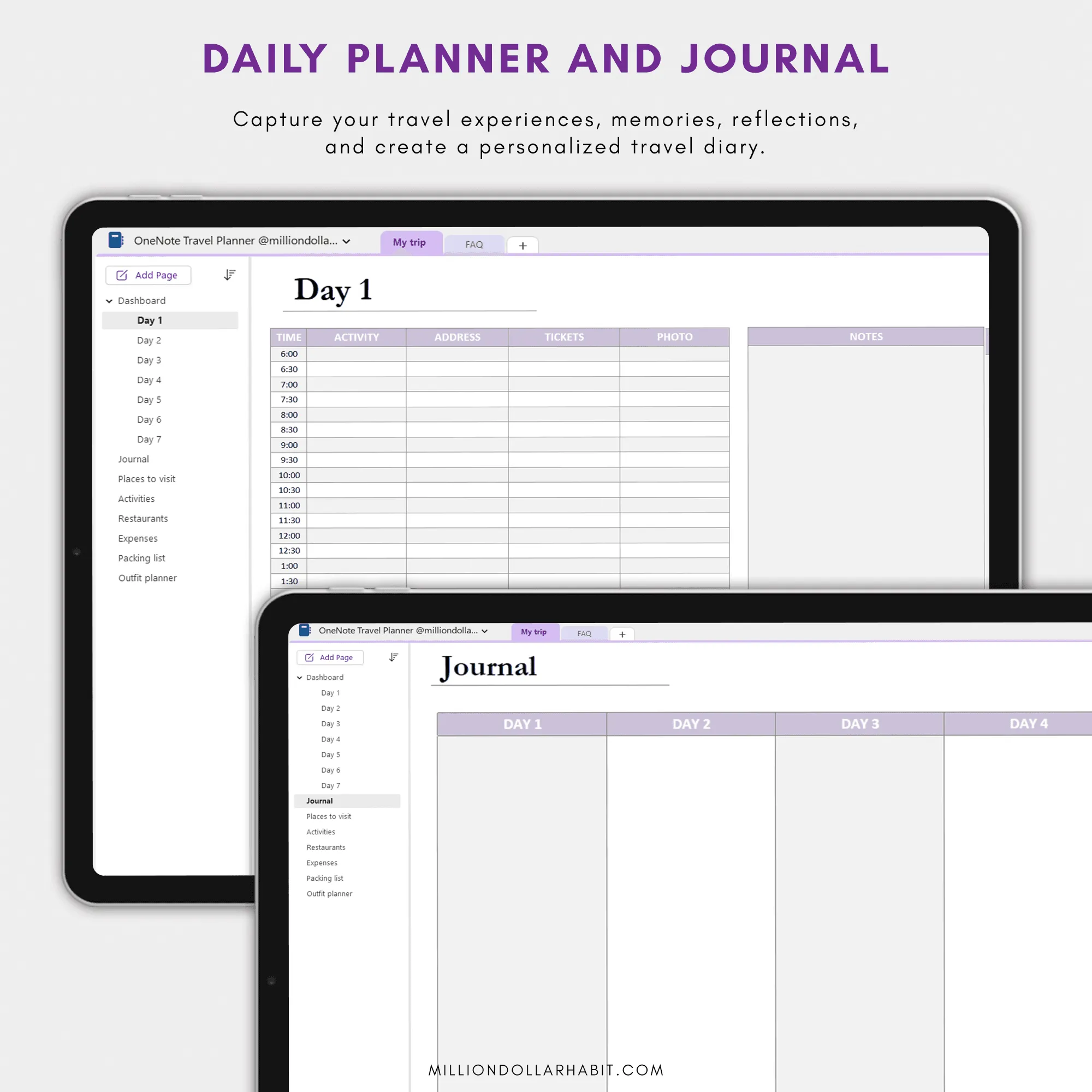 OneNote Travel Planner — image 4 of 8