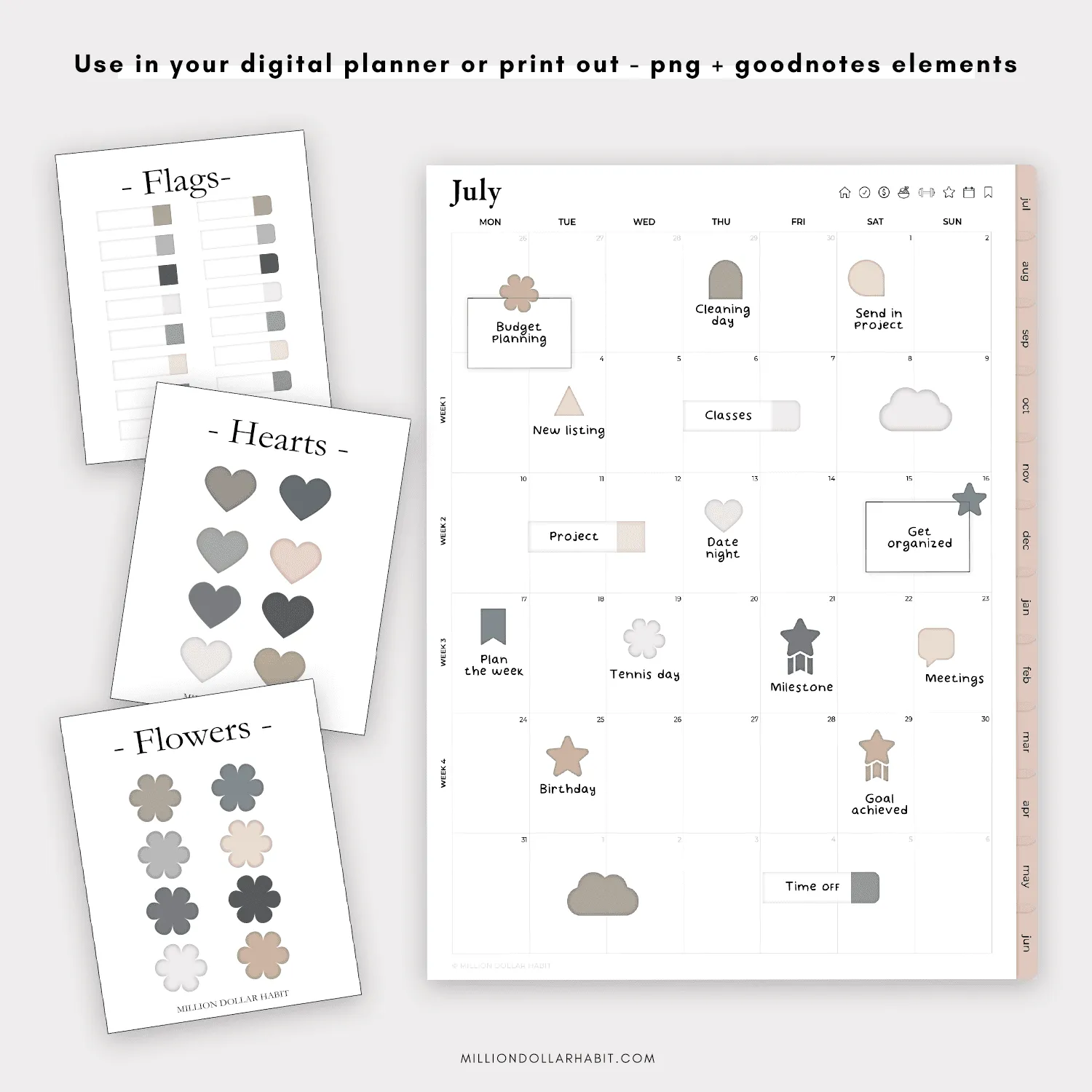 Neutral Decorative Stickers — image 2 of 5
